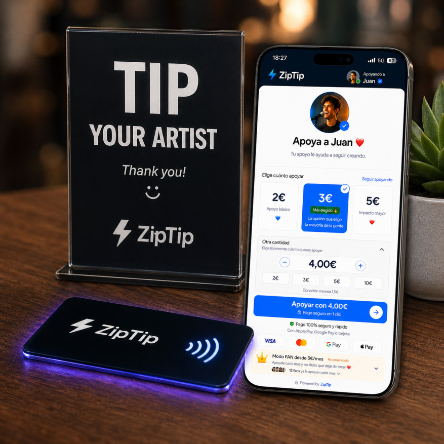 Coloca tu Tarjeta ZipTip